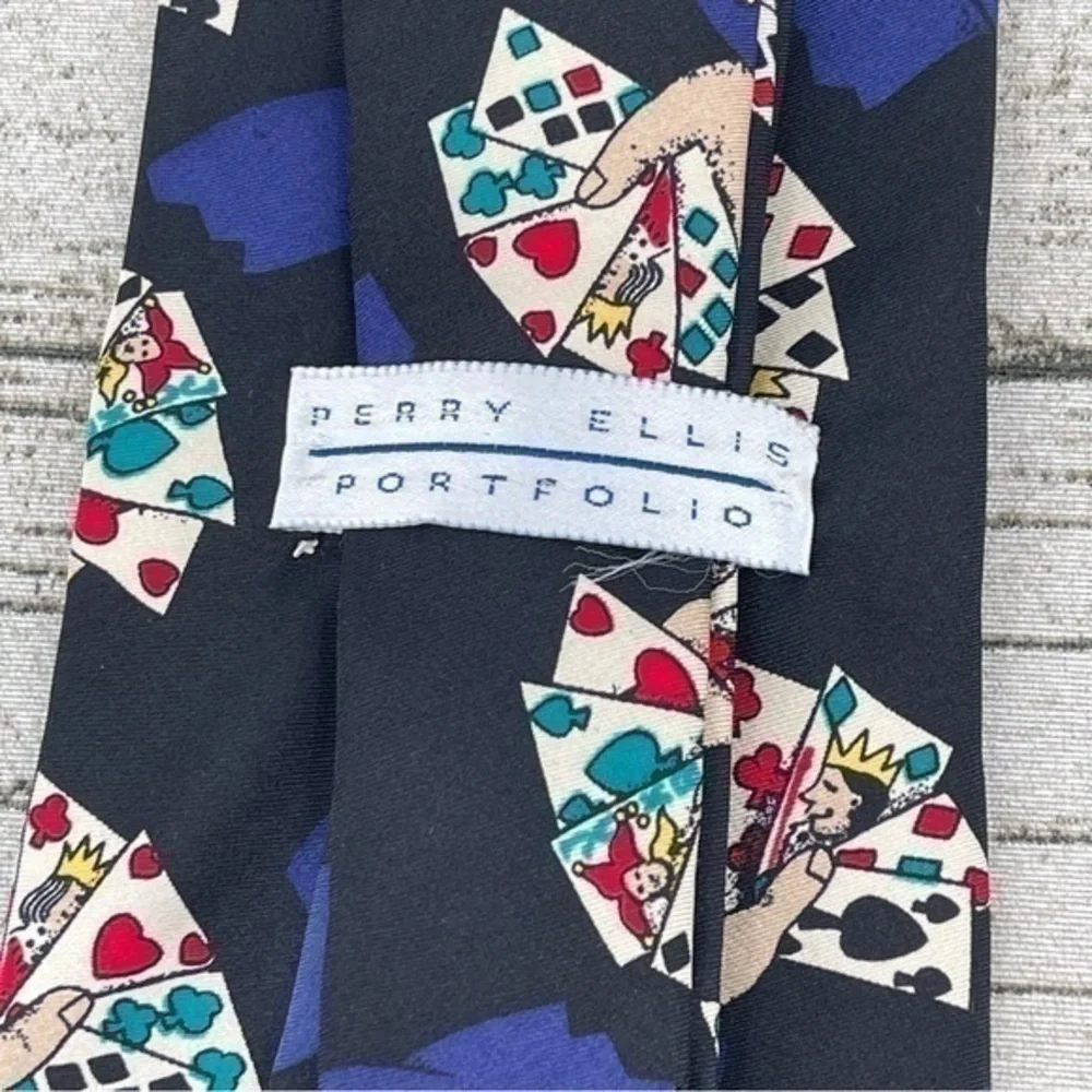 Vintage Perry Ellis Portfolio Tie playing cards